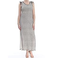 LAUREN RALPH LAUREN Womens Linen Sleeveless Maxi Dress B/W M