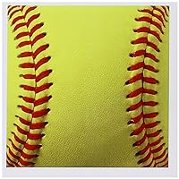 3dRose Softball close-up photography print -soft ball for sporty sport fans team players - Greeting Cards, 6 x 6 inches, set of 6 (gc_120271_1)