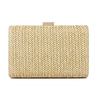 Freie Liebe Straw Clutch Purses for Women Summer Evening Bag Raffia Crossbody Purses Woven Beach Handbags