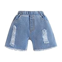Lightweight Shorts Women Solid Color Shorts Summer Casual Ripped Shorts Active with Pockets Little Girls