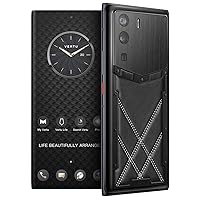 METAVERTU Stitching Calfskin Web3 5G Phone, Unlocked Android Smartphone, Secure Encrypted, Double Systems, 64MP Camera, 144Hz AMOLED Curved Display, Dual SIM, Fast Charge (Black, 18G+1T)