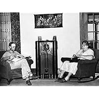 Texas Home Radio 1939 Na Farm Couple Listening To The Radio At Home In Hidalgo County Texas Photograph 1939 By Russell Lee Poster Print by (24 x 36)