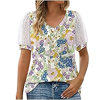 Sheer Short Sleeve Tops Women Summer Leopard Print Tee Shirt Trendy Vacation Tunic Loose Holiday Blouse T-Shirt