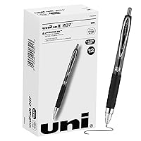 Uniball Signo 207 Gel Pen 12 Pack, 1.0mm Bold Black Pens, Gel Ink Pens | Office Supplies Japanese Pens, Ballpoint Pen, Journaling Pens, Gel Pens, Fine Point, Smooth Writing Pens