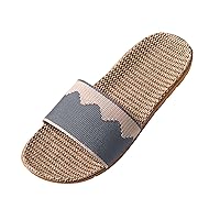 Mens Suede Slippers Size 12 Men Couples Slip On Flat Slides Indoor Home Color Slippers Fashion Plaid Slippers for