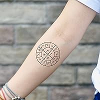 Ohm's Law Wheel Temporary Tattoo Sticker (Set of 2) - OhMyTat