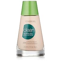 CoverGirl Clean Sensitive Skin Liquid Makeup, Creamy Natural (N) 220, 1.0-Ounce Bottles (Pack of 2)