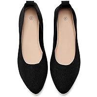 Shupua Women's Flats Black Flats Shoes Pointed Toe Ballet Flats Comfortable Bow Girls Flats Dressy