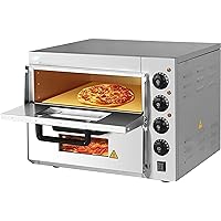 Electric Pizza Oven, Toaster Countertop With Single/double Layer Commercial Pizza Drawers, Stainless Steel Pizza Oven For Outdoor Barbecue In Home Restaurants, Single Layer
