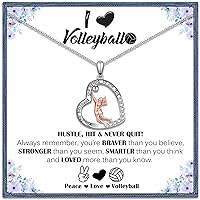 Volleyball Gifts for Teen Girls, Volleyball Necklace for Girls Women Player Coach, Inspirational Birthday Christmas Gifts for Sport Lover