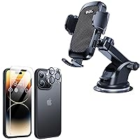 Humixx 【5-in-1 Designed for iPhone 14 Pro Max Case & Phone Mount for Car 【Military-Grade Super Suction】