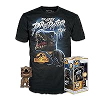 Funko Pocket POP! & Tee: Arcadia - Trex - Small - (S) - Jurassic World - T-Shirt - Clothes With Collectable Vinyl Minifigure - Gift Idea - Toys and Short Sleeve Top for Adults Unisex Men and Women