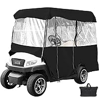 Happybuy Golf Cart Enclosure, 4-Person Golf Cart Cover, 4-Sided Fairway Deluxe, 300D Waterproof Driving Enclosure with Transparent Windows, Fit for EZGO, Club Car, Yamaha Cart