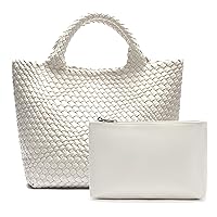 BOSTANTEN Woven Bags for Women Large Leather Tote Bag Summer Beach Travel Handbags Shopper Shoulder Bag Trendy