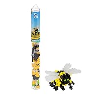 PLUS PLUS - Bumble Bee - 70 Piece, Construction Building Stem/Steam Toy, Interlocking Puzzle Blocks for Kids, Mini Maker Tube
