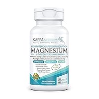 Magnesium, L-Threonate (120 Capsules), 2,253mg Per Serving, Providing 420mg Elemental, Bisglycinate Chelate, Malate, for Brain, Sleep, Stress, Cramps, Headaches, Energy, Heart, from Kappa Nutrition.