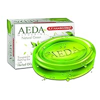 Aeda Glycerine -Natural Green Soap, 75g - Pack of 4