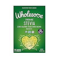 Wholesome Organic Stevia, Zero Calorie Sweetener Blend, Non GMO & Gluten Free, 2.64 Oz, 75ct