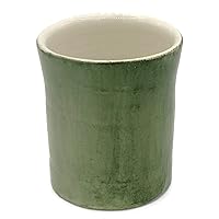 Olive Green Ceramic Mug with no Handle, Portuguese Pottery Cup