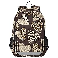 ALAZA Leopart Tiger Stripe Heart Casual Daypacks Outdoor Backpack