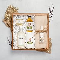 Mom-To-Be Luxury Gift Box, Congratulate and Pamper Her, All-Natural & Hypoallergenic Skincare and Organic Cotton Swaddle, Handmade in USA by DAYSPA Body Basics