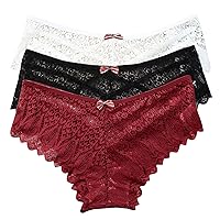 1/3 Pack Underwear for Women Sexy Lace Panties Lingerie G-string Ladies Thongs Briefs Beach Bikini Brief Underpants