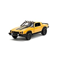 Transformers Rise of The Beast 1:32 1977 Chevy Camaro Bumblebee w/Robot On Chassis Die-Cast Car, Toys for Kids and Adults
