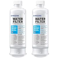 SAMSUNG Genuine Filters for Refrigerator Water and Ice, Carbon Block Filtration for Clear Drinking Water, HAF-QIN-2P, 2 Pack