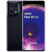 Oppo Find X5 PRO CPH2305 5G Dual 256GB 12GB RAM Factory Unlocked (GSM Only | No CDMA - not Compatible with Verizon/Sprint) Global Version- Glaze Black