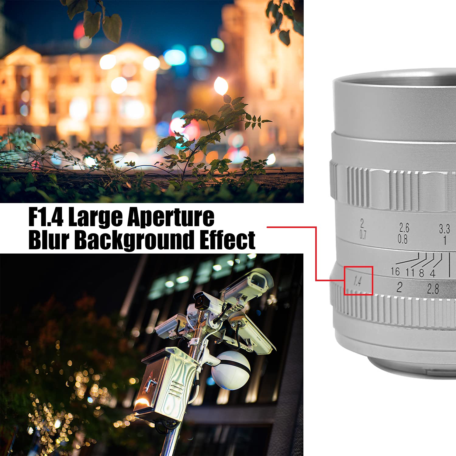 Brightin Star 50mm F1.4 Manual Focus Prime Lens for L-Mount Leica/Panasonic/Sigma Mirrorless Cameras, APS-C MF Large Aperture Standard Fixed Lens, Fit for SL, SL2, T, TL, TL2, TL18, CL/S1, S1R, S1H