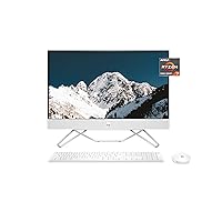 HP 27” All-in-One Desktop PC, AMD Ryzen 7 5700U, 12 GB RAM, 256 GB SSD & 1 TB Hard Drive, Full HD IPS Display, Windows 11 Pro, 720p Privacy Webcam, Dual Mics, Keyboard and Mouse (27-CB0052, 2022) HP 27” All-in-One Desktop PC, AMD Ryzen 7 5700U, 12 GB RAM, 256 GB SSD & 1 TB Hard Drive, Full HD IPS Display, Windows 11 Pro, 720p Privacy Webcam, Dual Mics, Keyboard and Mouse (27-CB0052, 2022)