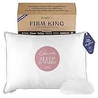 FluffCo. Down Alternative King Size Pillows | Luxury Hotel-Quality Pillow | Luxurious Breathable Microfiber Polyester Pillow | 300 Thread Count (King Size, Firm - 1 Pack)