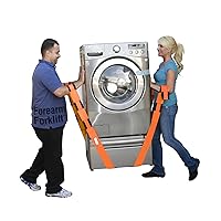 2-Person Lifting and Moving Straps; Lift, Move and Carry Furniture, Appliances, Mattresses or Any Item up to 800 lbs. Safely and Easily Like a Pro, Orange