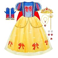 Meland Princess Dresses for Girls, Princess Dress Up for Girls 3-8 Princess Costume for Girls Birthday Gift Halloween Costume