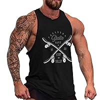 Pasadena Skateboard Tank Tops Men Workout Sleeveless Muscle Shirts Graphic Beach T Shirt