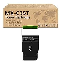 MX-C35T Toner Cartridges Compatible for Sharp High Yield（with Chip） MX-C35TB MX-C35TC MX-C35TM MX-C35TY Replacement Toner Cartridge for Sharp MX-C357F C407P Printers Black