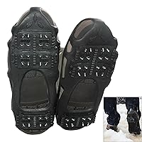 Ice Cleats Snow Traction Cleats Crampon for Walking on Snow and Ice Non-Slip Overshoe Rubber Anti Slip Crampons Slip-on Stretch Footwear