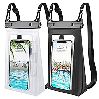2 PCS Large Waterproof Phone Pouch Floating, Universal Waterproof Phone Case for iPhone Samsung up to 7.2'', IPX8 Water Proof Cellphone Dry Bag for Vacation