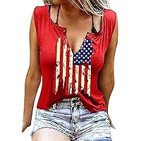 AIMITAG We The People 1776 Tank Top 4th of July Patriotic Shirts Vest for Women American Flag Sleeveless Summer Tank Tees