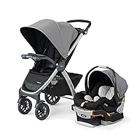 Bravo 3-in-1 Trio Travel System, Quick-Fold Stroller with KeyFit 30 Infant Car Seat and base | Camden/Black