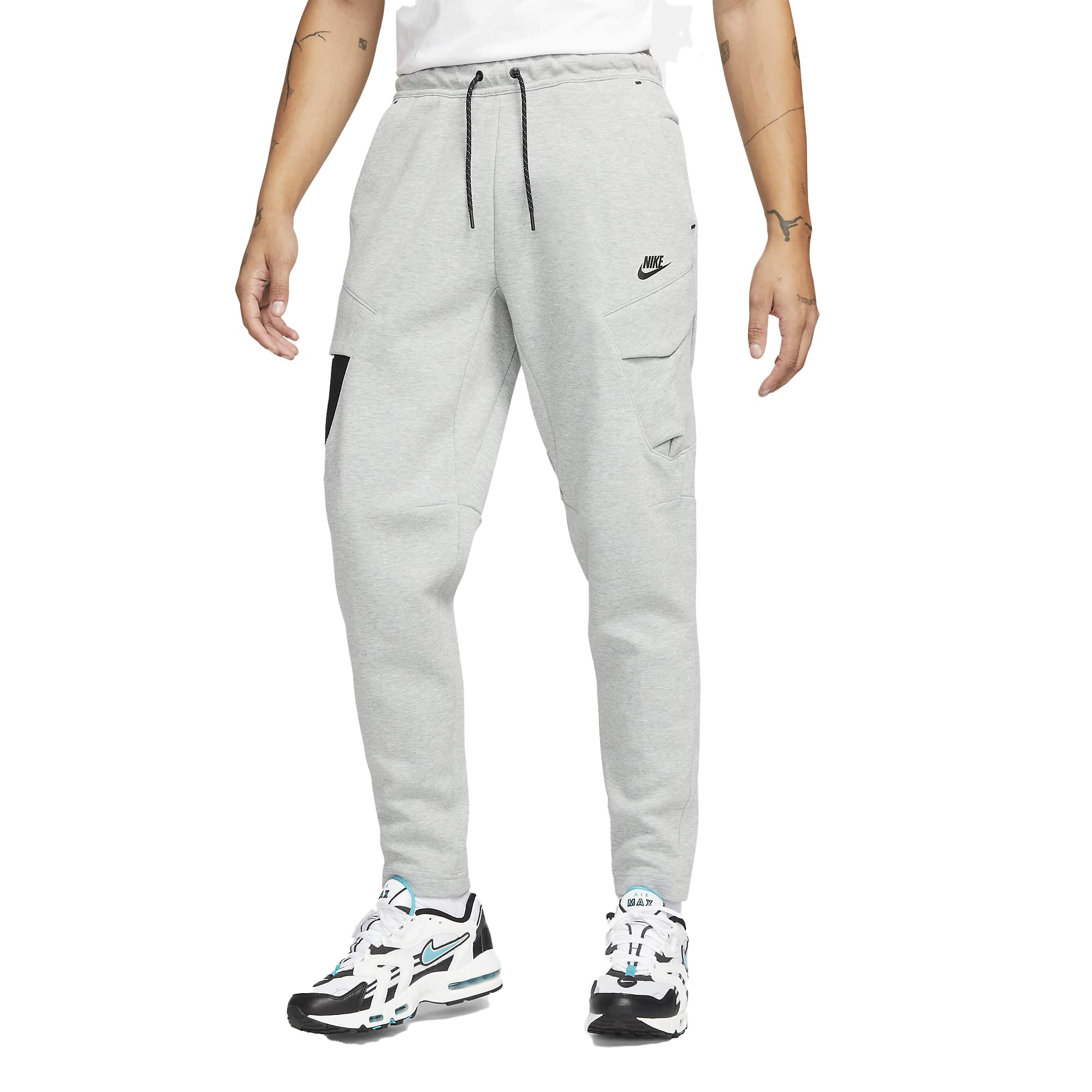 Nike Sportswear Women's Club Fleece Oversized Trackpants / Tracksuit Pants  - Dark Grey Heather/White | Catch.com.au