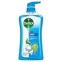 Dettol Cool Body Wash and Shower Gel, Body Wash with Mint and Bergamot, 16.90 Fl Oz (Pack of 1)