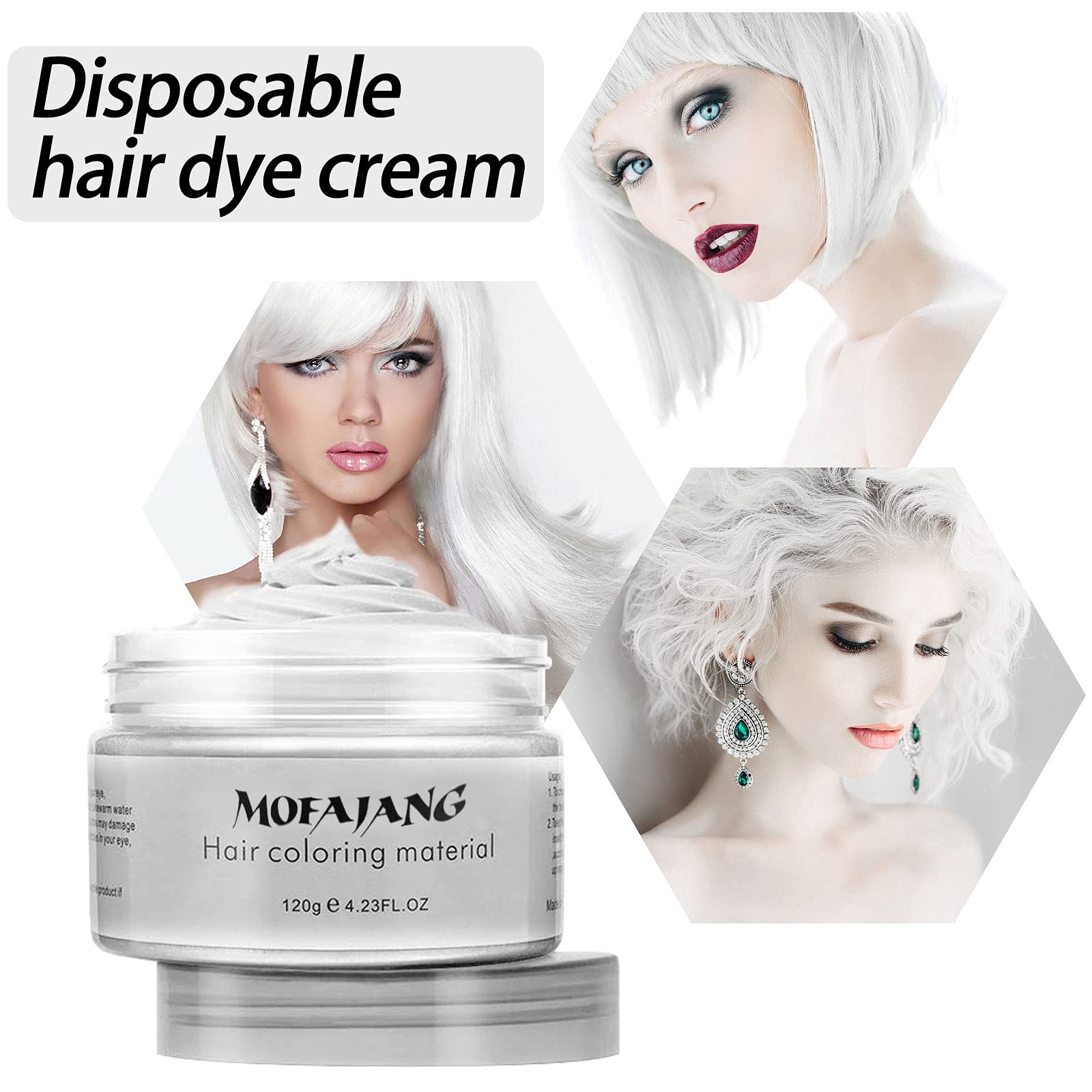 Mua Temporary White Hair Color Wax, EFLY Instant Hairstyle Cream  oz  Hair Pomades Hairstyle Wax for Men and Women (white) trên Amazon Mỹ chính  hãng 2023 | Giaonhan247