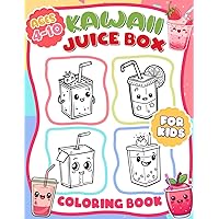 Kawaii Juice Box Coloring Book For Kids Ages 4 - 10: 50 Sweet Coloring Pages Overflowing with Kawaii Juice Box Fun for Kids Ages 4-10 | Perfect Gifts for Children's Relaxation and Entertainment