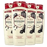 Old Spice Men's Body Wash Deep Revitalizing with Charcoal, 18 oz (Pack of 4)