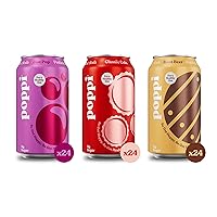 POPPI Sparkling Prebiotic Soda, Bulk 72-Pack, Classic Cola, Doc Pop, Root Beer Beverages made with Apple Cider Vinegar, Low Calorie & Low Sugar Drinks, 12o