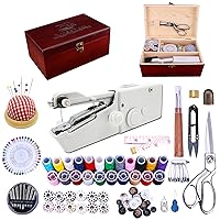 Handheld Sewing Machine, 22 Pcs Mini Portable Cordless Sewing Machine, Household Quick Repairing Tool with Conventional Kit, for Fabric Cloth