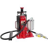 BIG RED 12 Ton (24,000 LBs) Torin Pneumatic Air Hydraulic Car Bottle Jack for Auto Repair and House Lift, Red, TAM91206