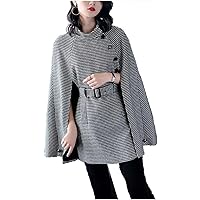 Houndstooth Wool Blend Capes Plus Size 1x-10x