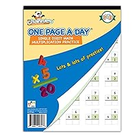 Channie's One Page A Day Single Digit (Beginner) Multiplication Math Problem Workbook for 2nd Graders and 3rd Grade Simply Tear Off On Page a Day For Math Repetition Exercise!